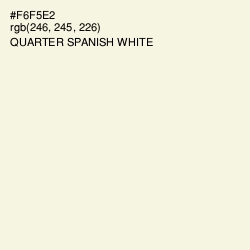 #F6F5E2 - Quarter Spanish White Color Image